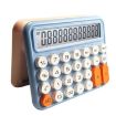 Olive Green 12-Digit Mechanical Keyboard Calculator with Big Buttons - 8