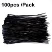 100pcs 8x300mm Black Nylon Self-Locking Cable Ties 7.6mm Wide - 1