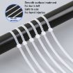 100pcs 8x350mm Black Self-Locking Nylon Cable Ties 7.6mm Wide Bundle - 3