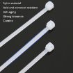100pcs 8x350mm Black Self-Locking Nylon Cable Ties 7.6mm Wide Bundle - 4