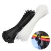 100pcs 8x400mm Self-Locking Nylon Cable Ties 7.6mm Wide Black - 2
