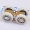 Brass Bearing Shower Room Pulley - 4 Wheel Track, Model: Pulley+Screw - 3