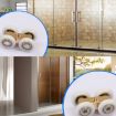 Brass Bearing Shower Room Pulley - 4 Wheel Track, Model: Pulley+Screw - 5