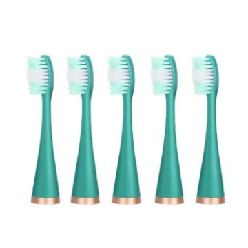 Electric Dental Scaler Replacement Heads - 5pcs Green Toothbrush Heads - 1