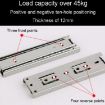 6" 16cm Thickened 3-Section Ball Slide Mute Drawer Track Rail - 6