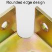 Triangle Corners Anti-Shaking Fixing Fittings for Bed Frame, 4pcs Set, Bronze - 5