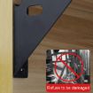 Triangle Corners Anti-Shaking Fixing Fittings for Bed Frame, 4pcs Set, Bronze - 7