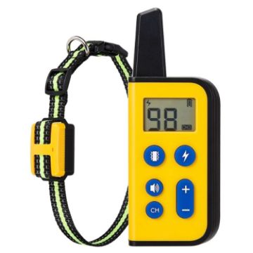 Remote Control Dog Trainer 800m Shock Vibration Collar (Khaki) - 1