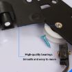 Large Groove Sliding Door Closet Pulley Accessories & Lower Track - 7