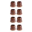 Large 8pcs Round Table Chair Leg Covers for Floors, 1.25" Light Brown - 1