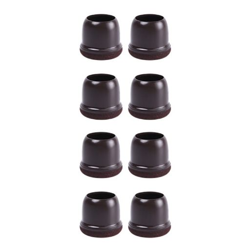 2" Dark Brown Table & Chair Leg Covers 8pcs Set - Floor Protectors - 1