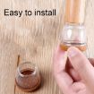 2" Dark Brown Table & Chair Leg Covers 8pcs Set - Floor Protectors - 6