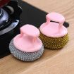 Removable Wire Ball Kitchen Brush for Pots & Dishes (Random Handle) - 2