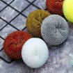 Removable Wire Ball Kitchen Brush for Pots & Dishes (Random Handle) - 3