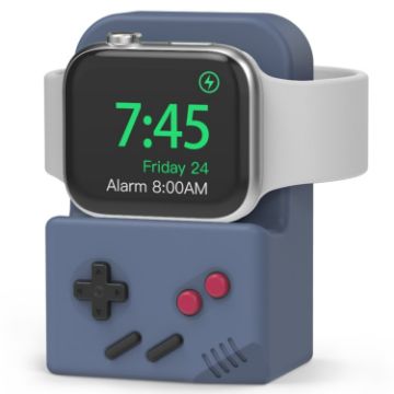 Apple Watch Silicone Charging Stand Base Storage - Midnight Blue - 1