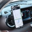 Grey Knob Type Car Air Conditioner Outlet Phone Holder for Navigation - 6