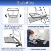 Kids Airplane Seat Extender 79x44cm Portable Travel Cushion Gray - 9