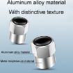 Hexagonal Metal Tire Valve Caps - 4pcs Set Universal Red Covers - 4