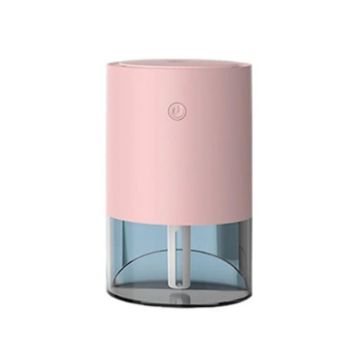 350ml Pink Ultrasonic Air Humidifier & Car Purifier, 800mAh Battery - 1