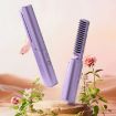 Portable USB Rechargeable Hair Curler & Straightening Comb - Pink - 4