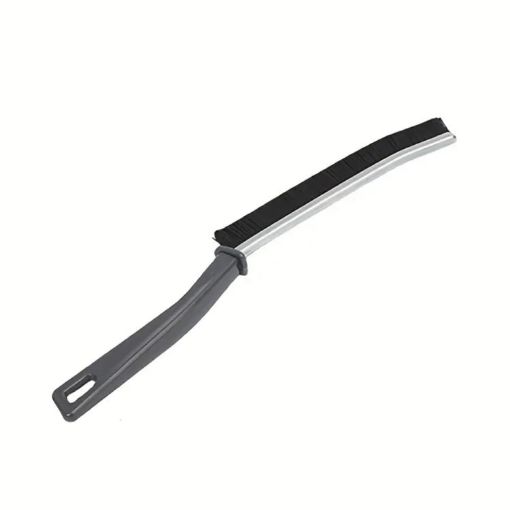 Multifunctional Tile & Window Crevice Cleaning Brush - Black, Stiff Bristles - 1
