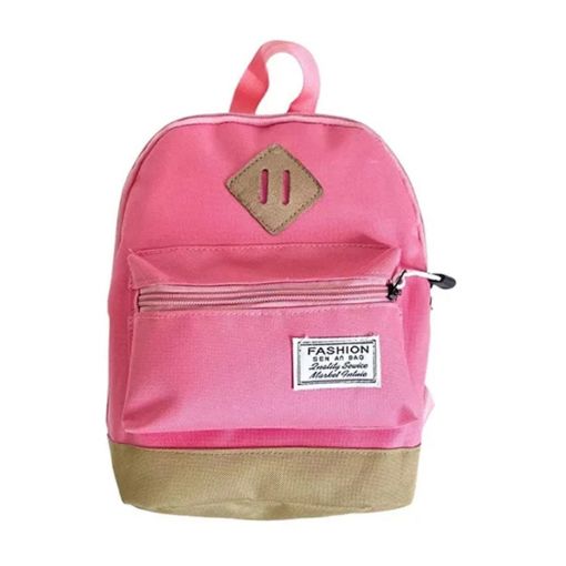 Kindergarten School Bag for 3-6 Year Olds - Simple Design, Pink - 1