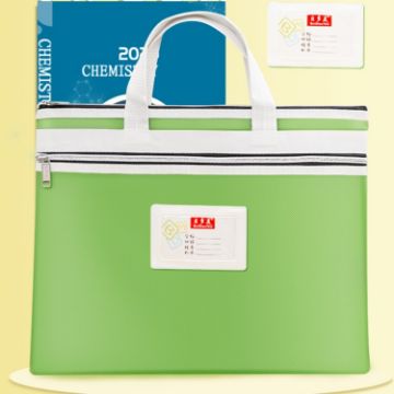 BeiDuoMei A4 Student File Bag - Double Layer Storage, Green - 1