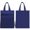 BeiDuoMei A4 Waterproof File Bag, 3-Layer Zipper Folder, Dark Blue - 3
