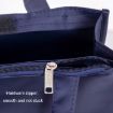 BeiDuoMei A4 Waterproof File Bag, 3-Layer Zipper Folder, Dark Blue - 9