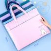 BeiDuoMei A3 Art Drawing Handbag - Simple Blue Student File Storage Bag - 3
