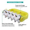 Green Handheld Curved Five-row Iron Column Roller Soothing Massager - 3