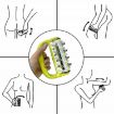 Green Handheld Curved Five-row Iron Column Roller Soothing Massager - 4