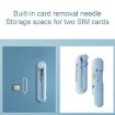 Sky Blue Bluetooth Earphone Cleaning Tool - Multi-Function Dust Brush - 3