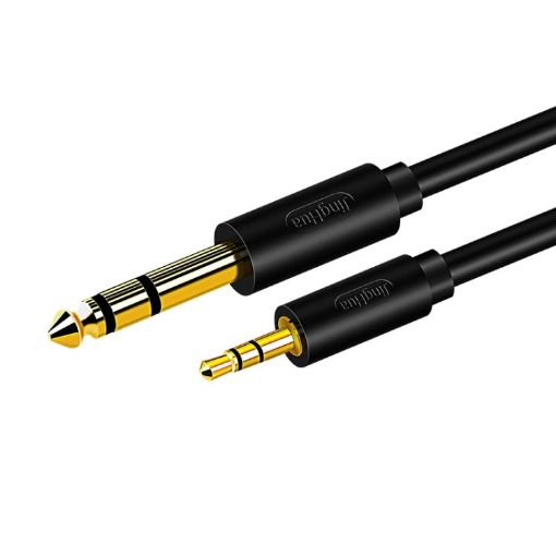 JINGHUA 3.5mm to 6.5mm Audio Cable for Guitar Amplifier, 0.5m Length - 1
