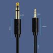 JINGHUA 3.5mm to 6.5mm Audio Cable for Guitar Amplifier, 0.5m Length - 2
