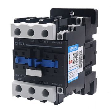 CHNT CJX2-5011 50A 220V AC Contactor with Silver Alloy Contacts - 1