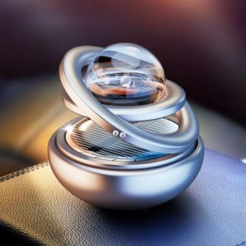 Silver Interstellar Vast Solar Rotating Car Aromatherapy Ornaments - 1