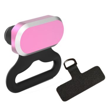 Type-C 2 In 1 Charging Port Dust Plug & Lanyard Set - Rose Red - 1