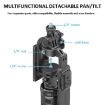 2m Black Metal Tripod Selfie Stick with 4 Expansion Interfaces for Phone - 6