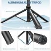 2m Black Metal Tripod Selfie Stick with 4 Expansion Interfaces for Phone - 9