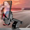 Red Universal Suction Cup Car Phone Holder - Telescopic Navigation Bracket - 2