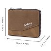 Baellerry D5106 RFID Anti-theft Retro Zipper Wallet Coin Purse Coffee - 3