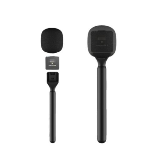 DJI Mic/Moma/Rode/Relacart Wireless Go Interview Handle Microphone (Black) - 1