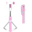 XT09 Pink Bluetooth Selfie Stick & Tripod Bracket for Live Cell Phones - 1