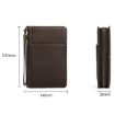 CONTACTS FAMILY CF5009 Leather Travel Cigar Box with Wrist Strap (Coffee) - 4