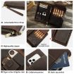 CONTACTS FAMILY CF5009 Leather Travel Cigar Box with Wrist Strap (Coffee) - 7