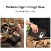 CONTACTS FAMILY CF5009 Leather Travel Cigar Box with Wrist Strap (Coffee) - 8