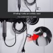 Small Black Wall Mounted Hair Dryer Holder - Hole-Free Aluminum Shelf - 7