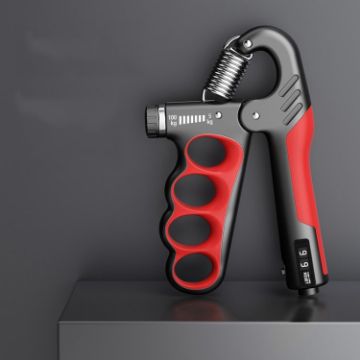 Adjustable Hand Grip Strengthener 5-100kg with Mechanical Counter Red - 1