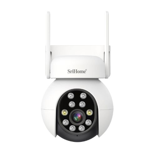 SriHome SH052 5MP PTZ IP Camera, AI Tracking, Night Vision, AU Plug - 1